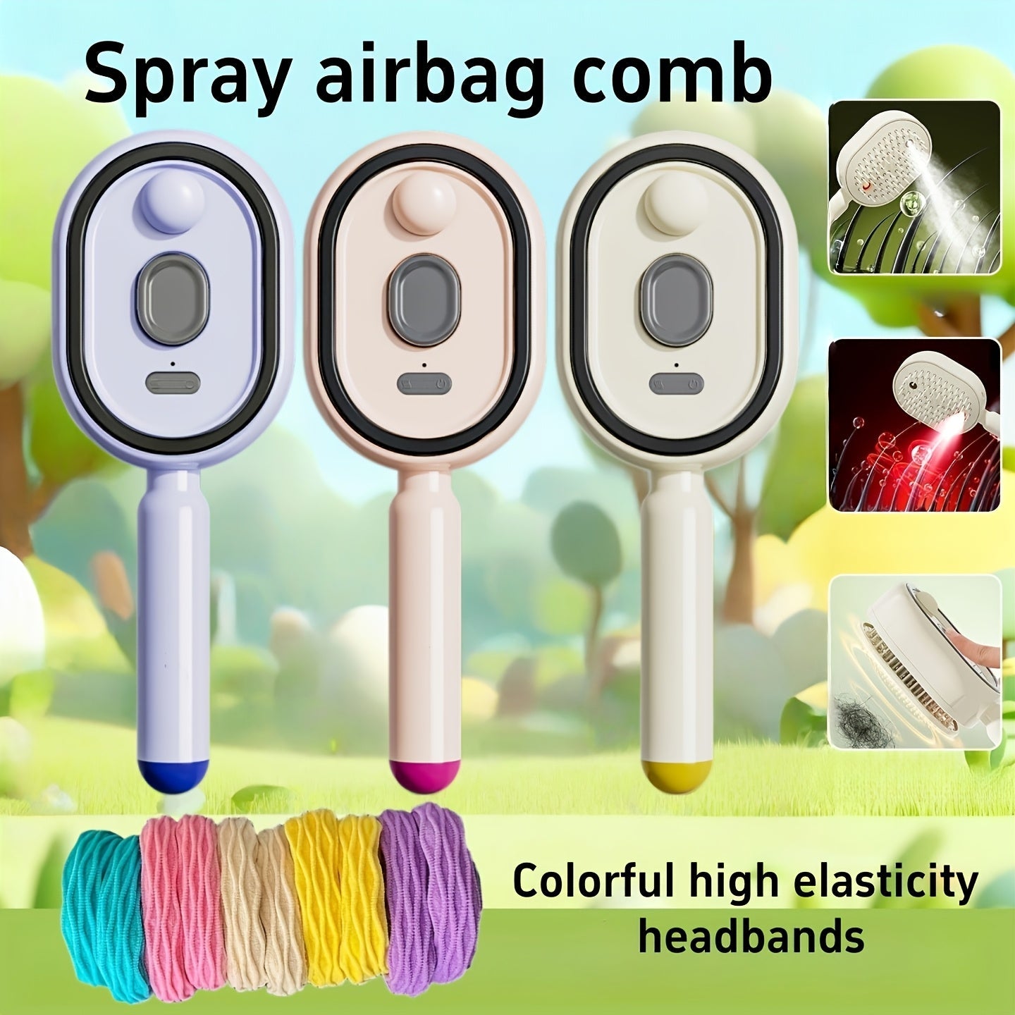 Air-Cushion Massagekamm mit Selbstreinigung und Anti-Frizz-Effekt