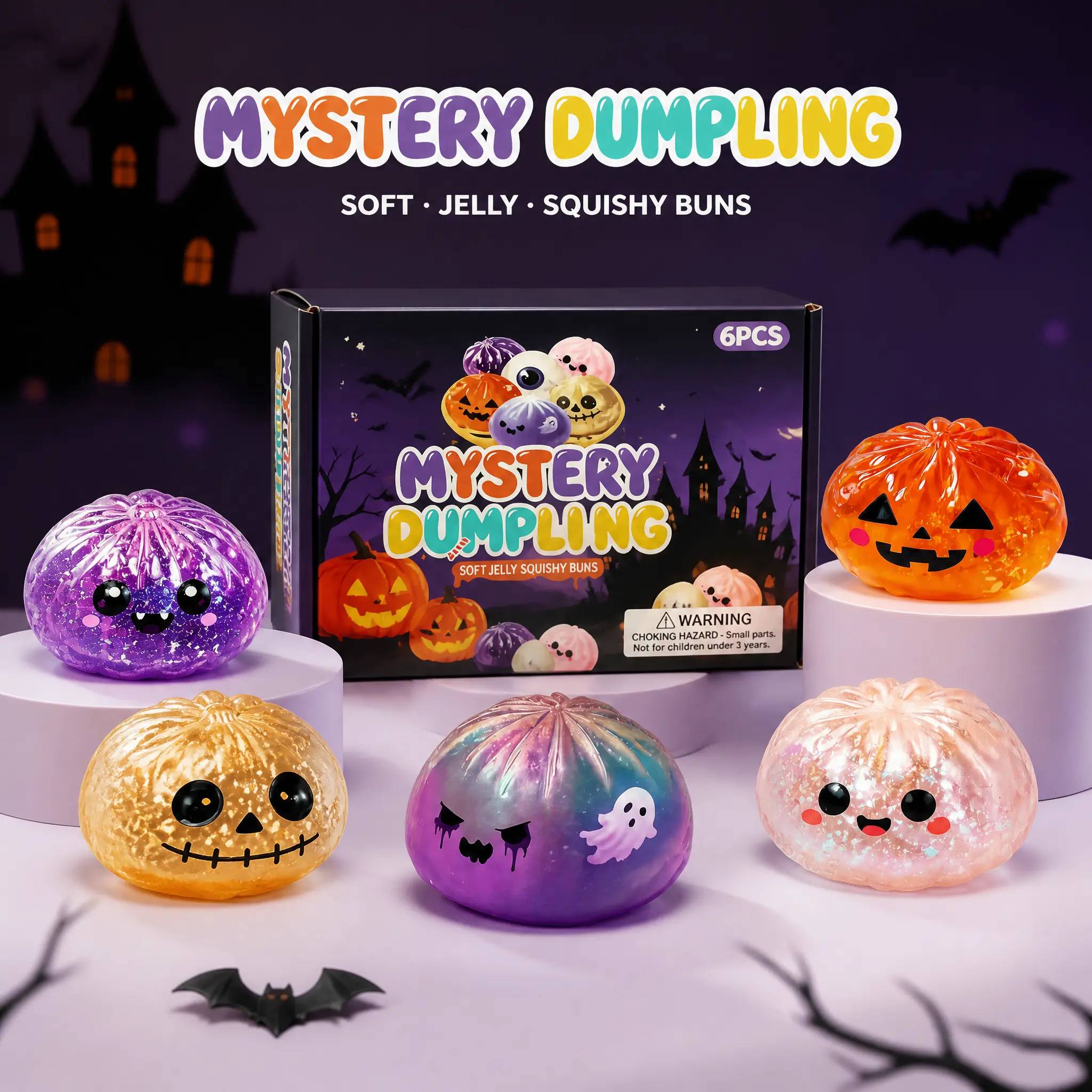 Halloween-Quetschspielzeug: Gruselig-süße Geister – Ideal als Party-Geschenk & Tütenfüller
